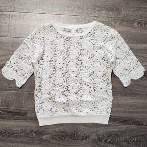 ☀️Joe Fresh daisy lace Top☀️